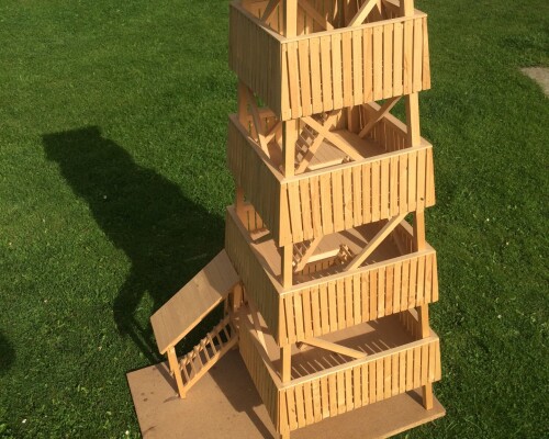 Model původní podoby rozhledny v měřítku 1 : 10